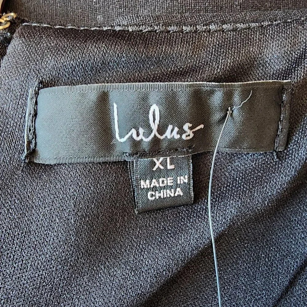 NWT Lulus Fitted Black Sleeveless Cocktail Dress Womens XL